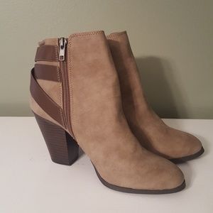 Charlotte Russe Taupe Booties - New/Never Worn